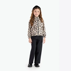 Conjunto Infantil Menina Animal Print Oncinha Manga Longa Rovitex