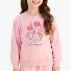 Conjunto Infantil Menina Moletom Manga Longa E Calça Wide Leg Rovitex