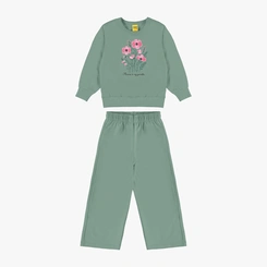Conjunto Infantil Menina Moletom Manga Longa E Calça Wide Leg Rovitex