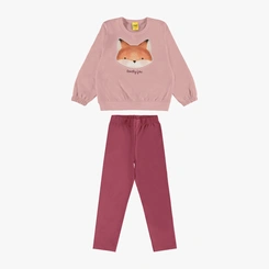 Conjunto Infantil Menina Manga Longa Raposa Rovitex