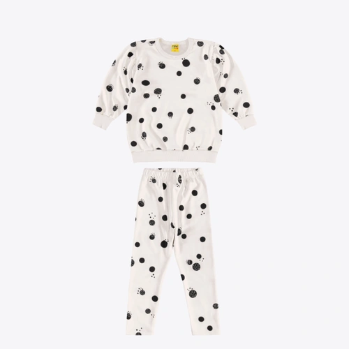 Conjunto Infantil Menina Moletom Manga Longa Estampado Rovitex