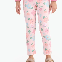 Conjunto Infantil Menina Moletom Manga Longa Estampado Rovitex