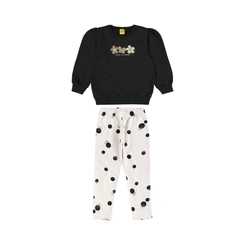 Conjunto Infantil Menina Moletom Manga Longa Estampado Rovitex
