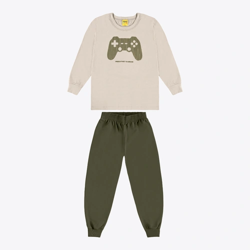 Conjunto Juvenil Menino Moletom Manga Longa Game Rovitex