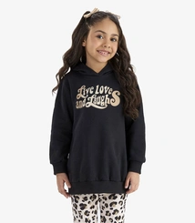 Conjunto Juvenil Menina Moletom Manga Longa Animal Print Rovitex