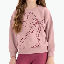 Conjunto Juvenil Menina Moletom Manga Longa Laço Rovitex