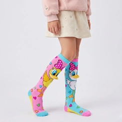 Meia Divertida Maluca 3D Infantil Cano Alto Personagens