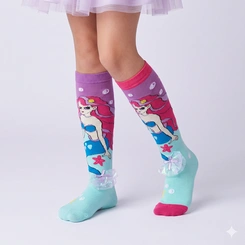 Meia Divertida Maluca 3D Infantil Cano Alto Personagens