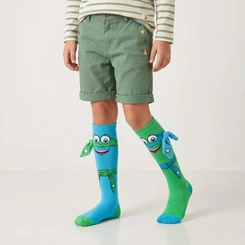 Meia Divertida Maluca 3D Infantil Cano Alto Personagens