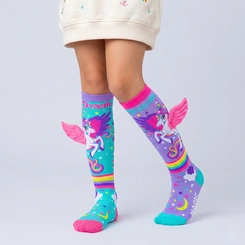 Meia Divertida Maluca 3D Infantil Cano Alto Personagens