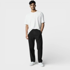 Calça Masculina Básica Em Moletom Plus Size Marô