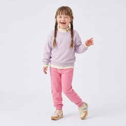 Calça Moletom Menina Infantil Com Punho Upalôo