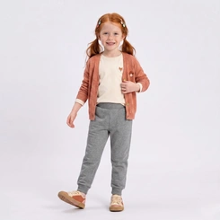 Calça Moletom Menina Infantil Com Punho Upalôo