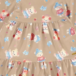 Vestido Bebê Menina Manga Longa Ursinhos Upalôo