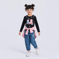 Blusa Infantil Manga Longa Ursinhos Upalôo