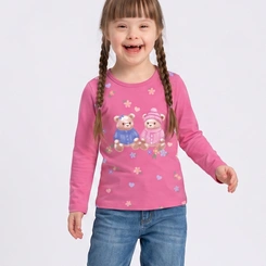 Blusa Infantil Manga Longa Ursinhos Upalôo