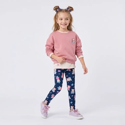 Calça Legging Infantil Menina Estampada Ursinhos Upalôo
