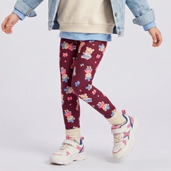 Calça Legging Infantil Menina Estampada Ursinhos Upalôo