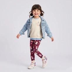 Calça Legging Infantil Menina Estampada Ursinhos Upalôo