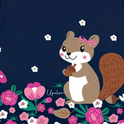 Vestido Infantil Com Manga Longa Esquilo Upalôo