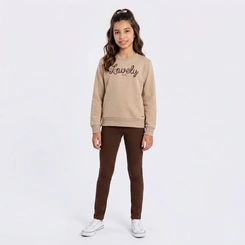 Conjunto Juvenil Feminino Moletom Manga Longa E Legging Lovely Upalôo
