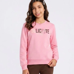 Conjunto Juvenil Feminino Moletom Manga Longa E Legging Delicate Upalôo
