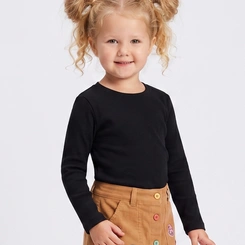 Blusa Bebê Menina Manga Longa Básica Lisa Upalôo