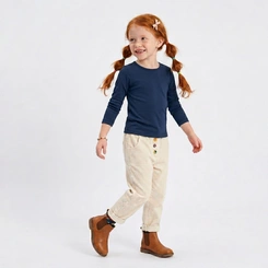Blusa Infantil Menina Manga Longa Básica Lisa Upalôo