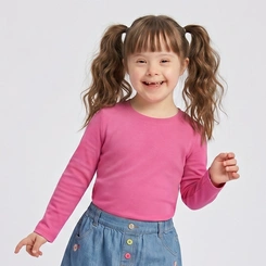 Blusa Infantil Menina Manga Longa Básica Lisa Upalôo
