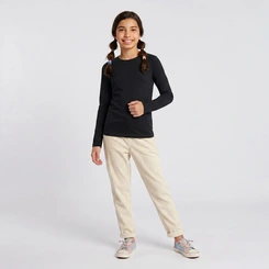 Blusa Juvenil Feminina Manga Longa Básica Lisa Upalôo
