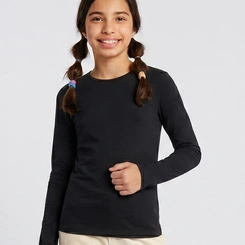 Blusa Juvenil Feminina Manga Longa Básica Lisa Upalôo