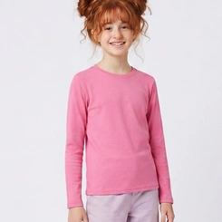 Blusa Juvenil Feminina Manga Longa Básica Lisa Upalôo