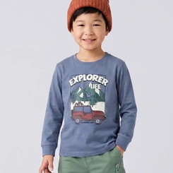 Camiseta Infantil Menino Manga Longa Explorer Upalôo