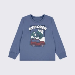 Camiseta Infantil Menino Manga Longa Explorer Upalôo