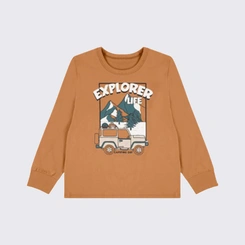 Camiseta Infantil Menino Manga Longa Explorer Upalôo