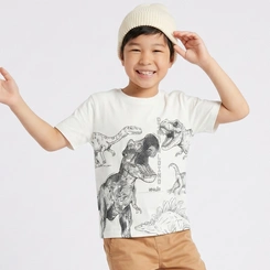 Camiseta Infantil Menino Manga Longa Dinossauro Upalôo