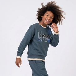 Conjunto Juvenil Menino Moletom Manga Longa Emoji Upalôo