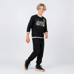 Conjunto Juvenil Menino Moletom Manga Longa Emoji Upalôo