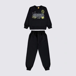 Conjunto Juvenil Menino Moletom Manga Longa Emoji Upalôo