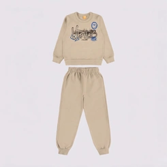 Conjunto Juvenil Menino Moletom Manga Longa Emoji Upalôo