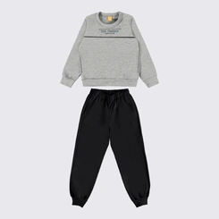 Conjunto Juvenil Menino Moletom Manga Longa Tomorrow Upalôo