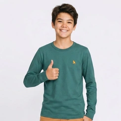 Camiseta Juvenil Menino Lisa Manga Longa Upalôo