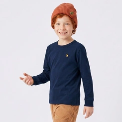 Camiseta Infantil Menino Lisa Manga Longa Upalôo