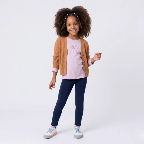 Calça Legging Infantil Menina Em Algodão Upalôo