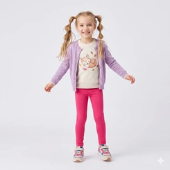 Calça Legging Infantil Menina Em Algodão Upalôo