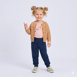 Calça Moletom Bebê Menina Com Punho Upalôo