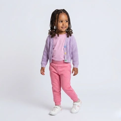 Calça Moletom Bebê Menina Com Punho Upalôo
