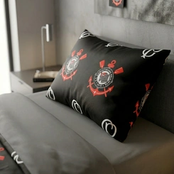 Jogo De Cama Solteiro Time Corinthians Toque De Seda 3 Peças
