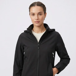 Jaqueta Feminina Em Neoprene Com Capuz
