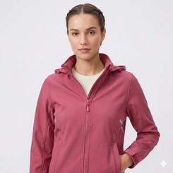 Jaqueta Feminina Em Neoprene Com Capuz
